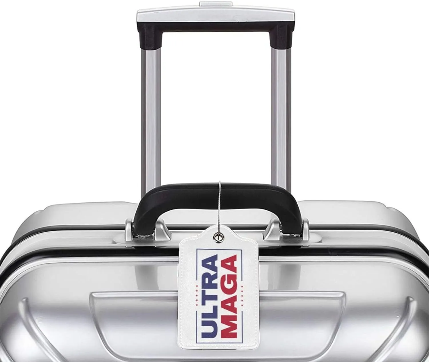 2 Pcs Ultra MAGA Luggage Tag for Suitcase, Make America Great Again Tag, Travel Birthday Gift Women Men, Steel Loop with Privacy Cover ID Label