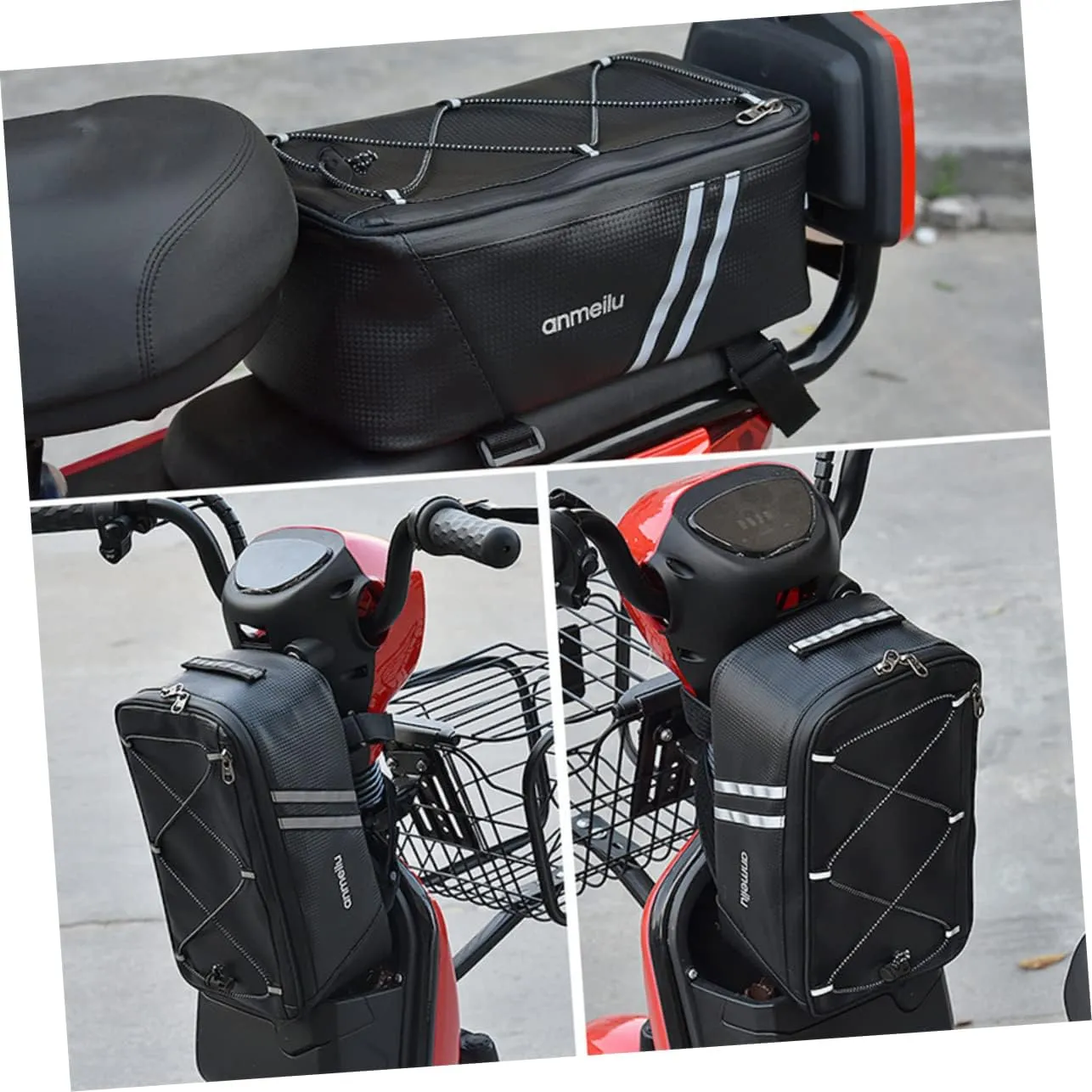 3 Pcs Waterproof Backseat Bag Mtb Bike Saddle Bag Cycling Outfit Cycling Rear Bag Cast Nets for Fishing Back Seat Bag Quilt Stencils Medal Holder and Shelf Electric Bicycle Riding
