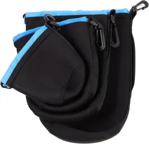 4Pcs Neoprene Camera Lens Pouch Protective Storage Case for Mirrorless Lenses Portable Drawstring Design with Hooks for Easy Carrying and Lens Protection