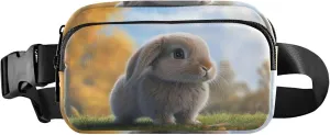Adorable Bunny Garden Green Women Fanny Packs Waterproof Belt Bag Hip Pack Cute Waist Bag for Women