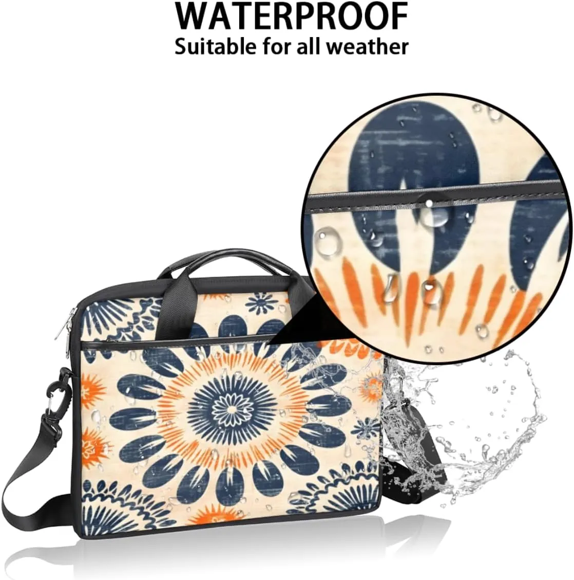 Adorable Cats Texture Laptop Shoulder Bag for Tablet Computer Notebook Sleeve Messenger Carrying Case Briefcase Tote