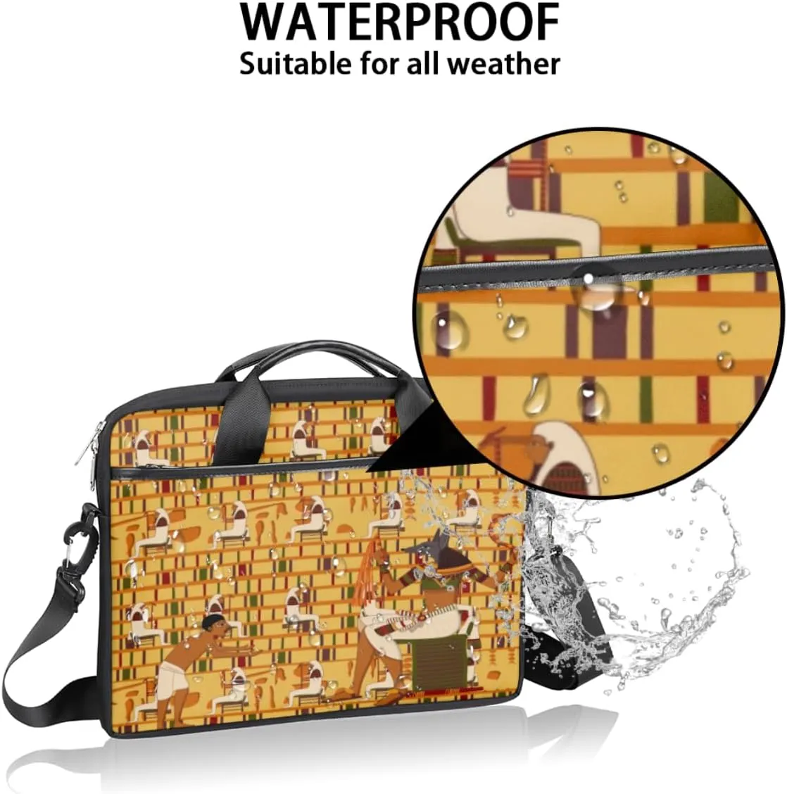 Adorable Cats Texture Laptop Shoulder Bag for Tablet Computer Notebook Sleeve Messenger Carrying Case Briefcase Tote