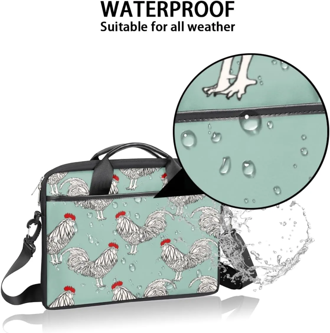 Adorable Cats Texture Laptop Shoulder Bag for Tablet Computer Notebook Sleeve Messenger Carrying Case Briefcase Tote