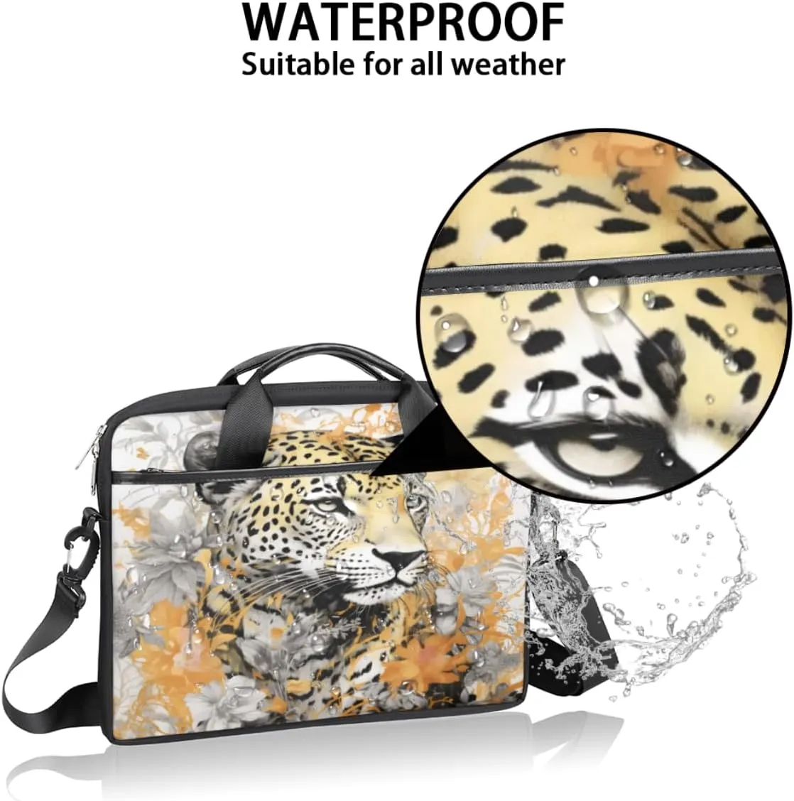 Adorable Cats Texture Laptop Shoulder Bag for Tablet Computer Notebook Sleeve Messenger Carrying Case Briefcase Tote