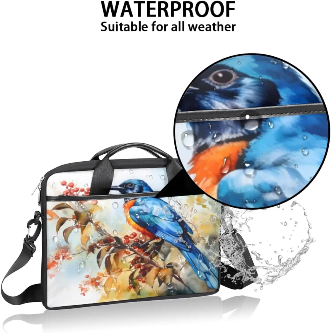 Adorable Cats Texture Laptop Shoulder Bag for Tablet Computer Notebook Sleeve Messenger Carrying Case Briefcase Tote