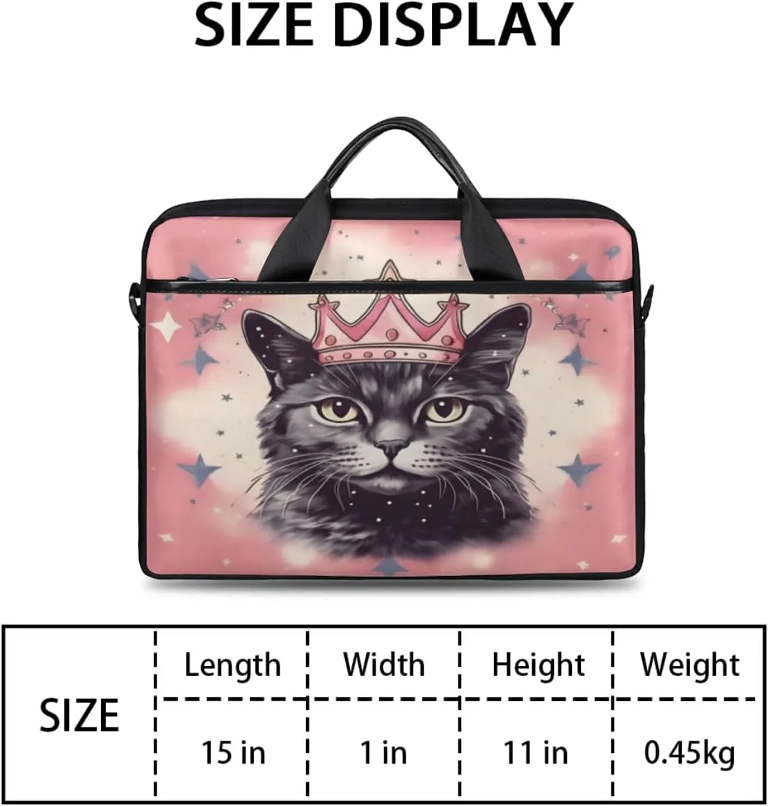 Adorable Cats Texture Laptop Shoulder Bag for Tablet Computer Notebook Sleeve Messenger Carrying Case Briefcase Tote