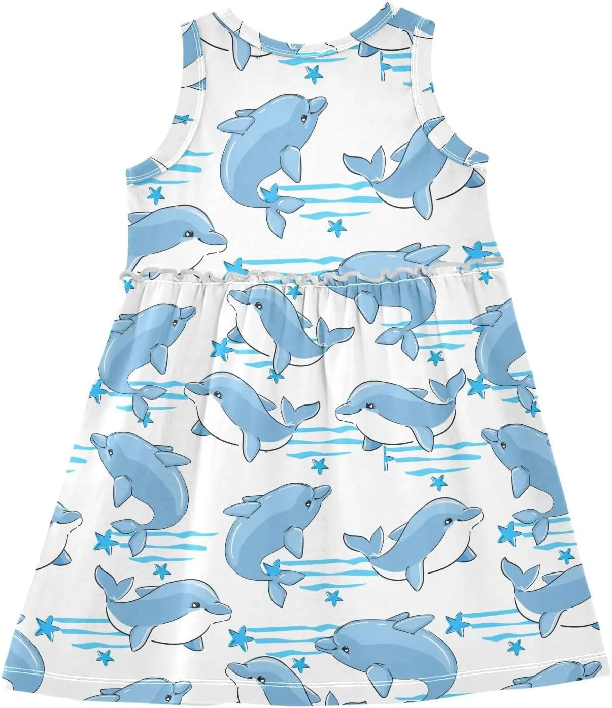 Aflyko Girls Sleeveless Dress Adorable Tank Play Sundress 2T-8T