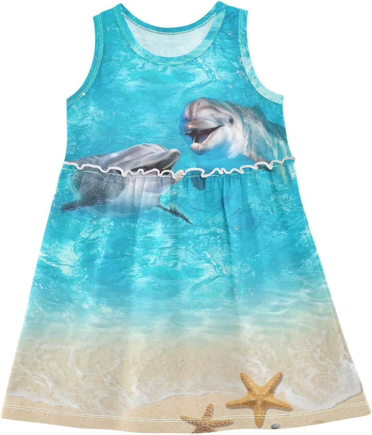 Aflyko Girls Sleeveless Dress Adorable Tank Play Sundress 2T-8T