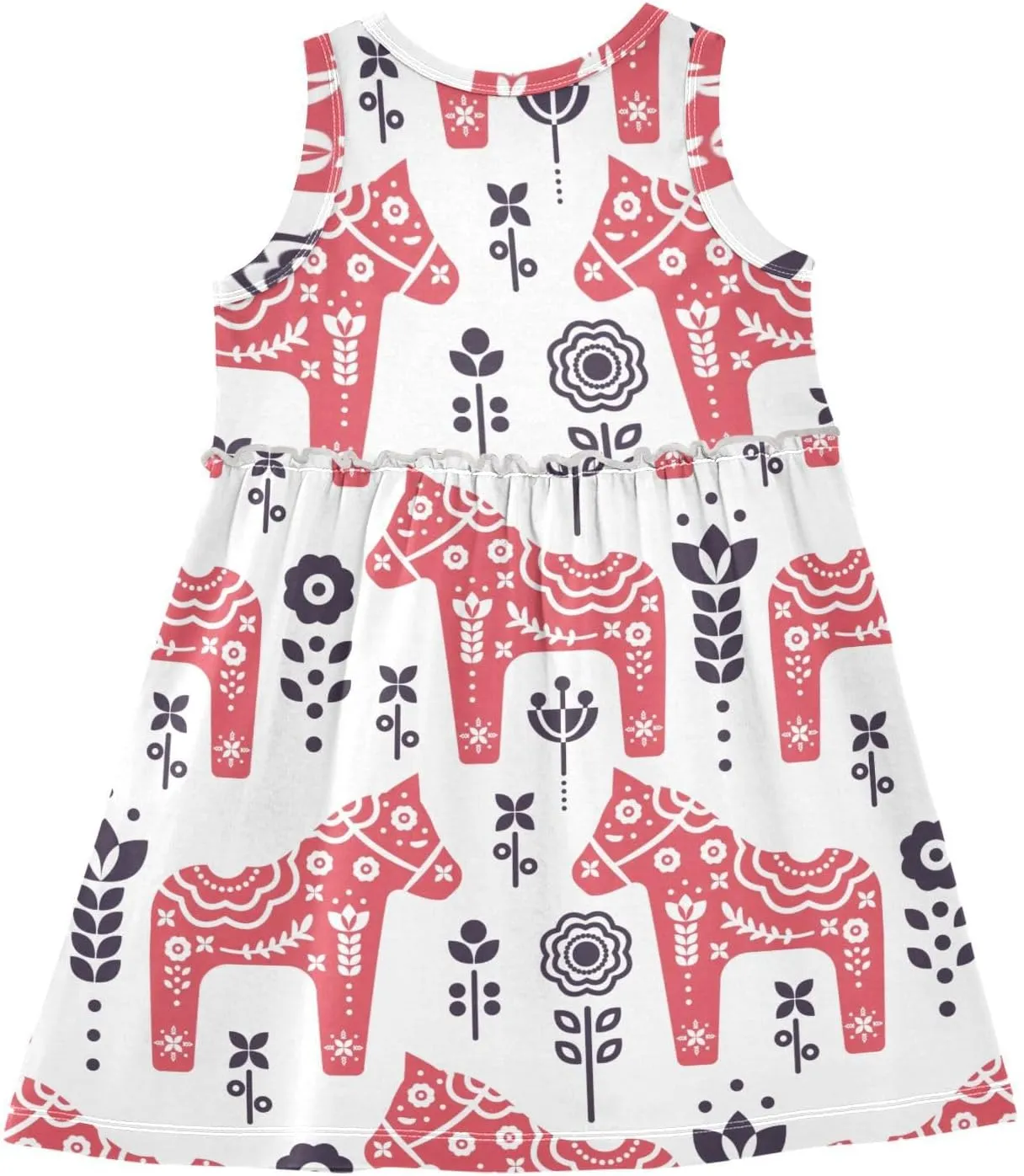 Aflyko Girls Sleeveless Dress Adorable Tank Play Sundress 2T-8T