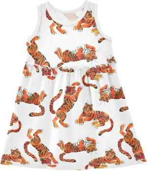 Aflyko Girls Sleeveless Dress Adorable Tank Play Sundress 2T-8T