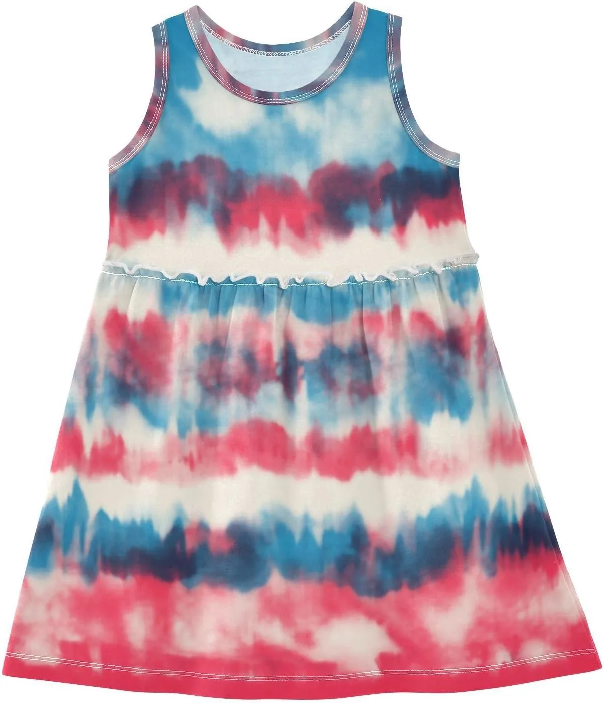 Aflyko Girls Sleeveless Dress Adorable Tank Play Sundress 2T-8T