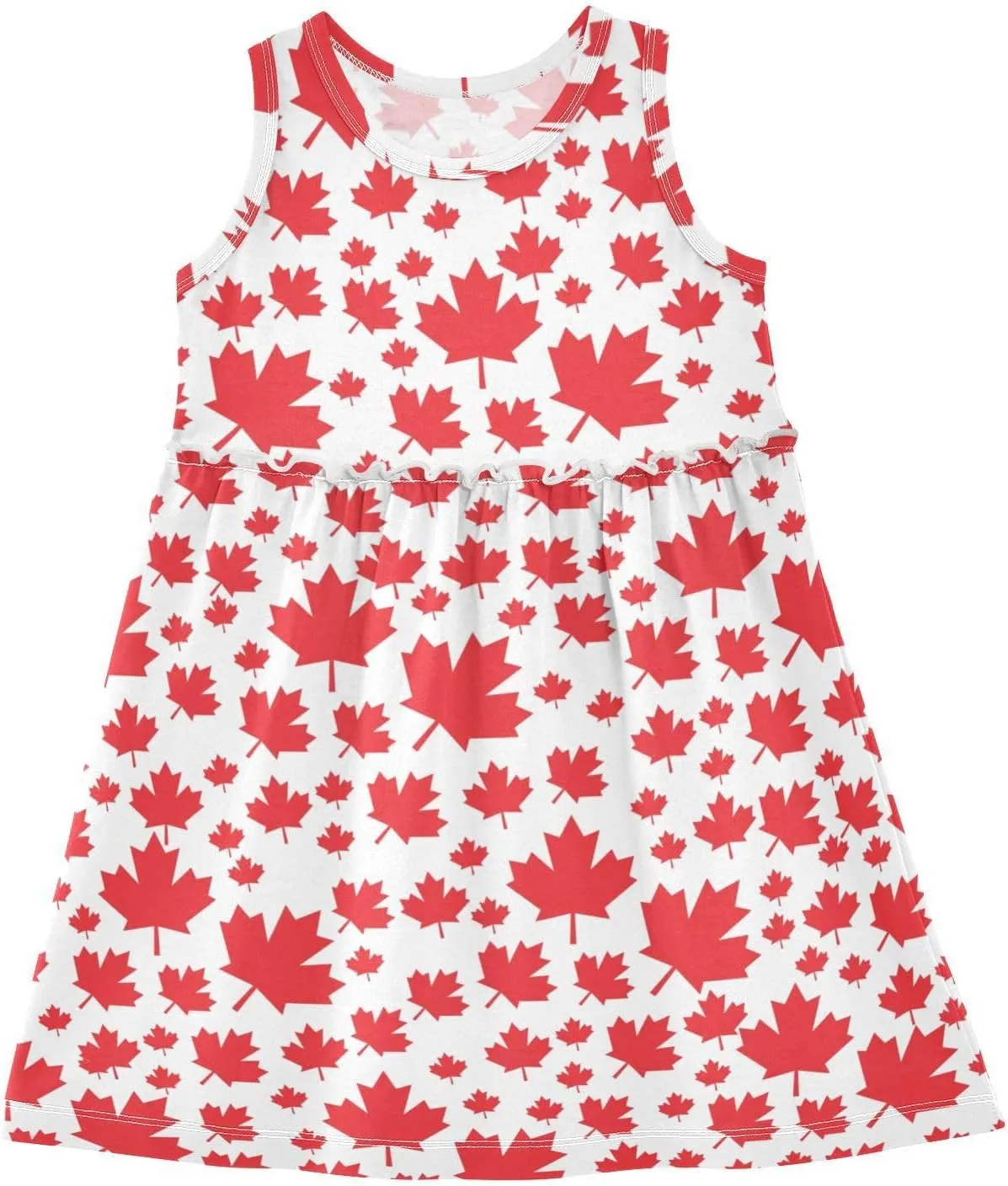 Aflyko Girls Sleeveless Dress Adorable Tank Play Sundress 2T-8T