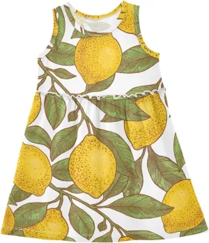 Aflyko Girls Sleeveless Dress Adorable Tank Play Sundress 2T-8T
