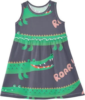 Aflyko Girls Sleeveless Dress Adorable Tank Play Sundress 2T-8T