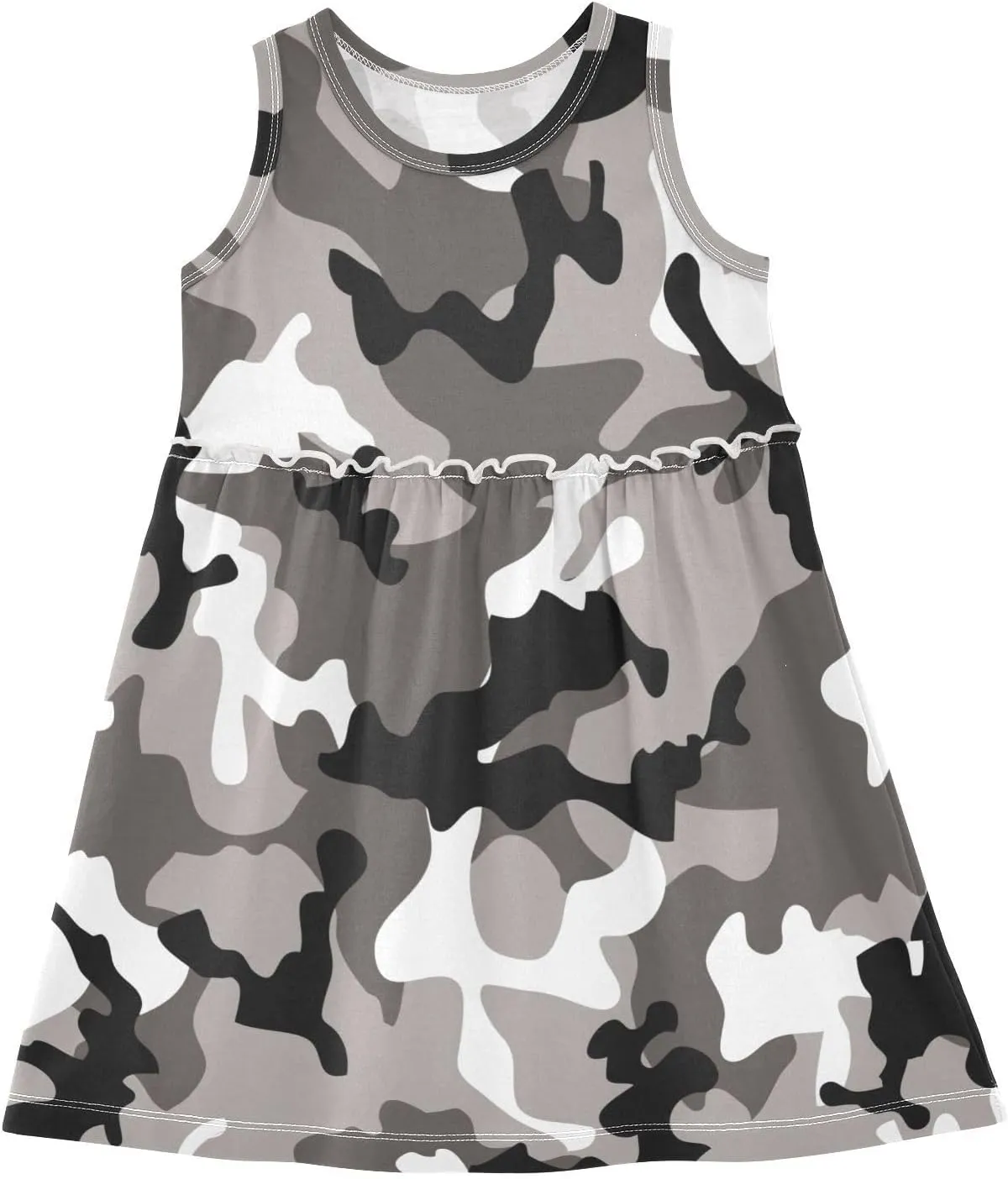 Aflyko Girls Sleeveless Dress Adorable Tank Play Sundress 2T-8T