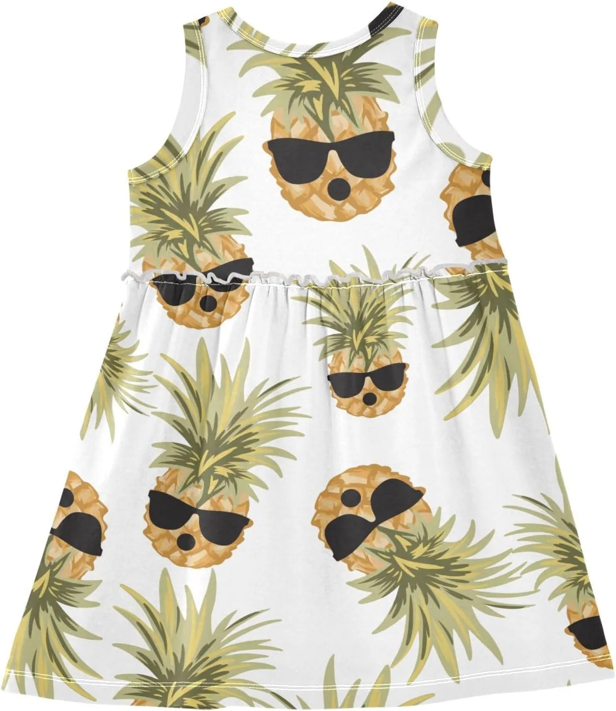 Aflyko Girls Sleeveless Dress Adorable Tank Play Sundress 2T-8T