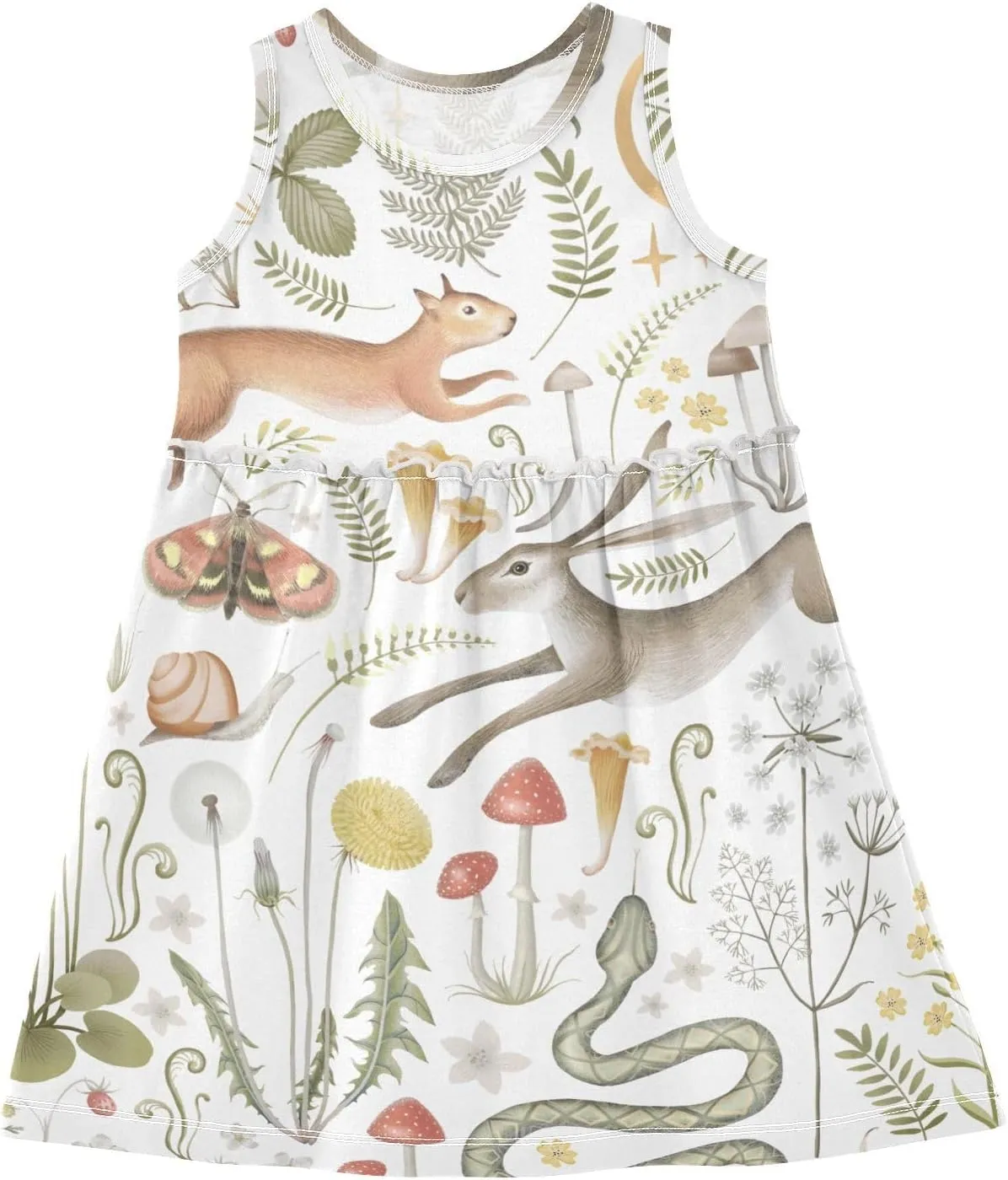 Aflyko Girls Sleeveless Dress Adorable Tank Play Sundress 2T-8T