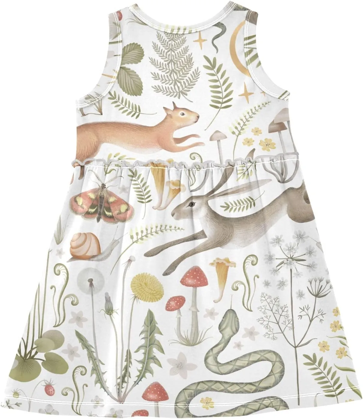 Aflyko Girls Sleeveless Dress Adorable Tank Play Sundress 2T-8T