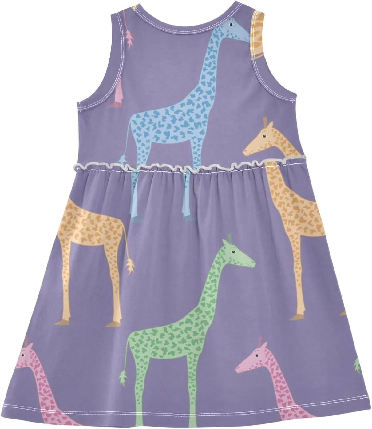 Aflyko Girls Sleeveless Dress Adorable Tank Play Sundress 2T-8T