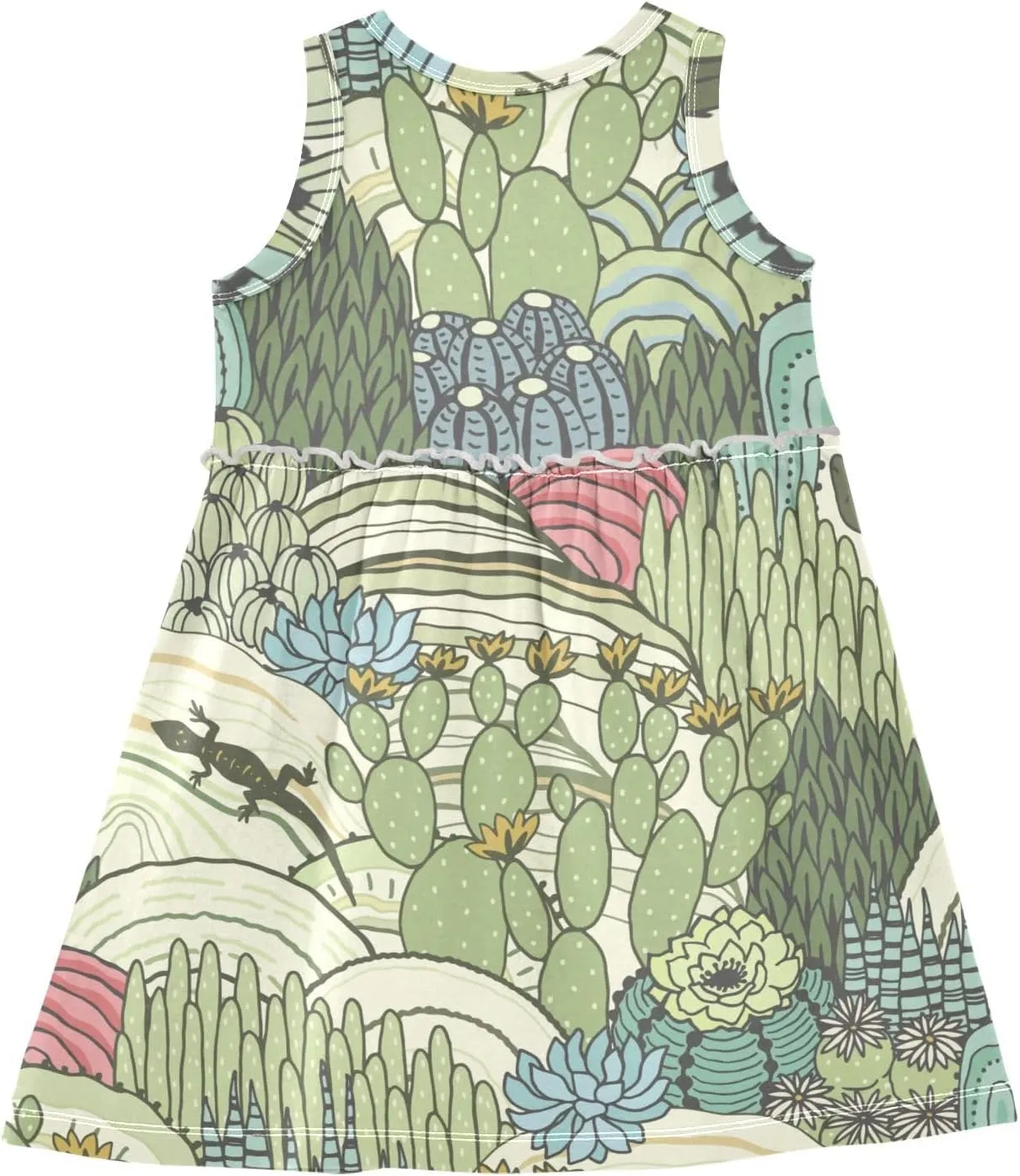 Aflyko Girls Sleeveless Dress Adorable Tank Play Sundress 2T-8T