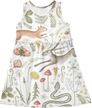Aflyko Girls Sleeveless Dress Adorable Tank Play Sundress 2T-8T