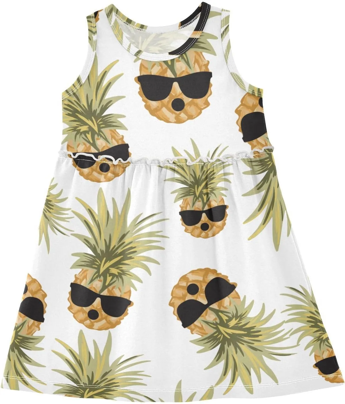 Aflyko Girls Sleeveless Dress Adorable Tank Play Sundress 2T-8T