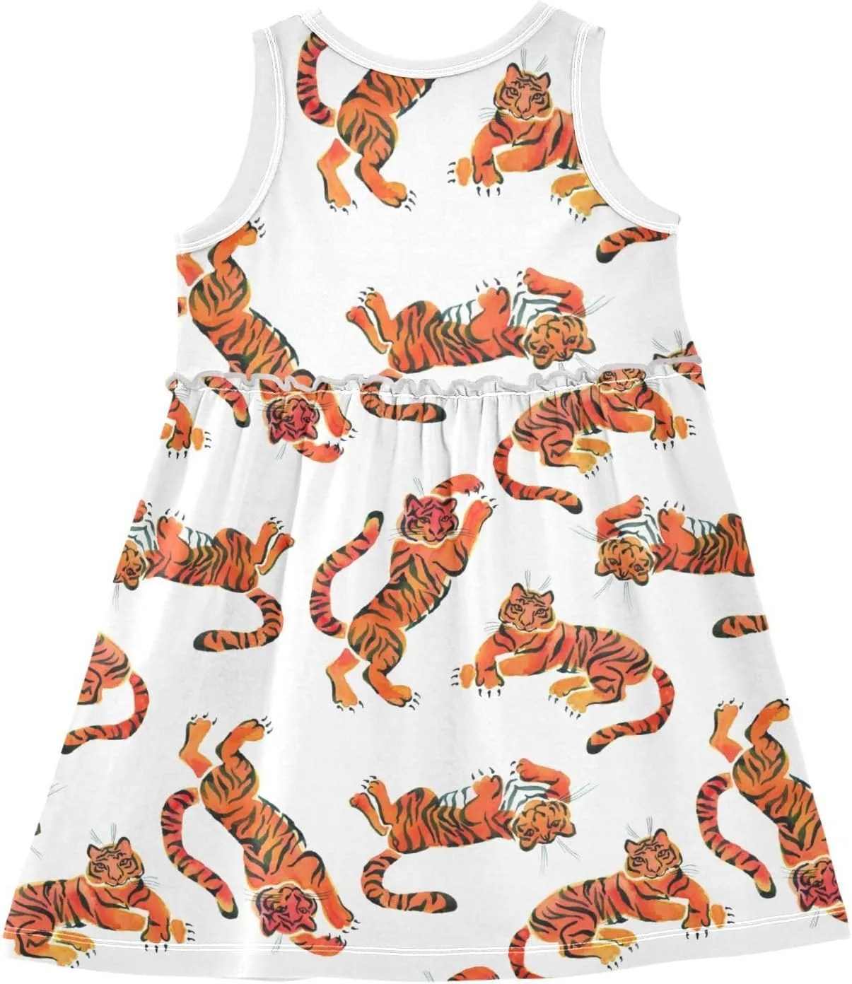 Aflyko Girls Sleeveless Dress Adorable Tank Play Sundress 2T-8T