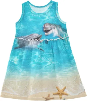 Aflyko Girls Sleeveless Dress Adorable Tank Play Sundress 2T-8T