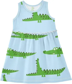 Aflyko Girls Sleeveless Dress Adorable Tank Play Sundress 2T-8T