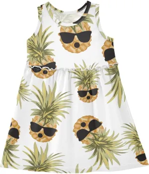Aflyko Girls Sleeveless Dress Adorable Tank Play Sundress 2T-8T