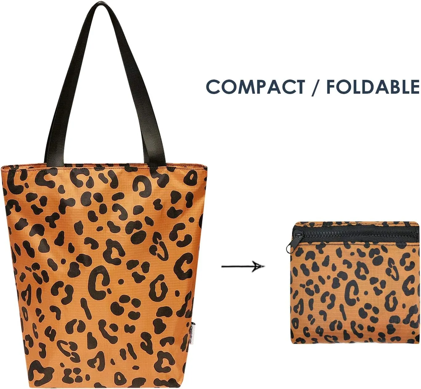 allydrew Foldable Lightweight Tote Bag with Durable Ripstop Polyester for Shopping, Travel, Gym, Beach, Casual, Everyday