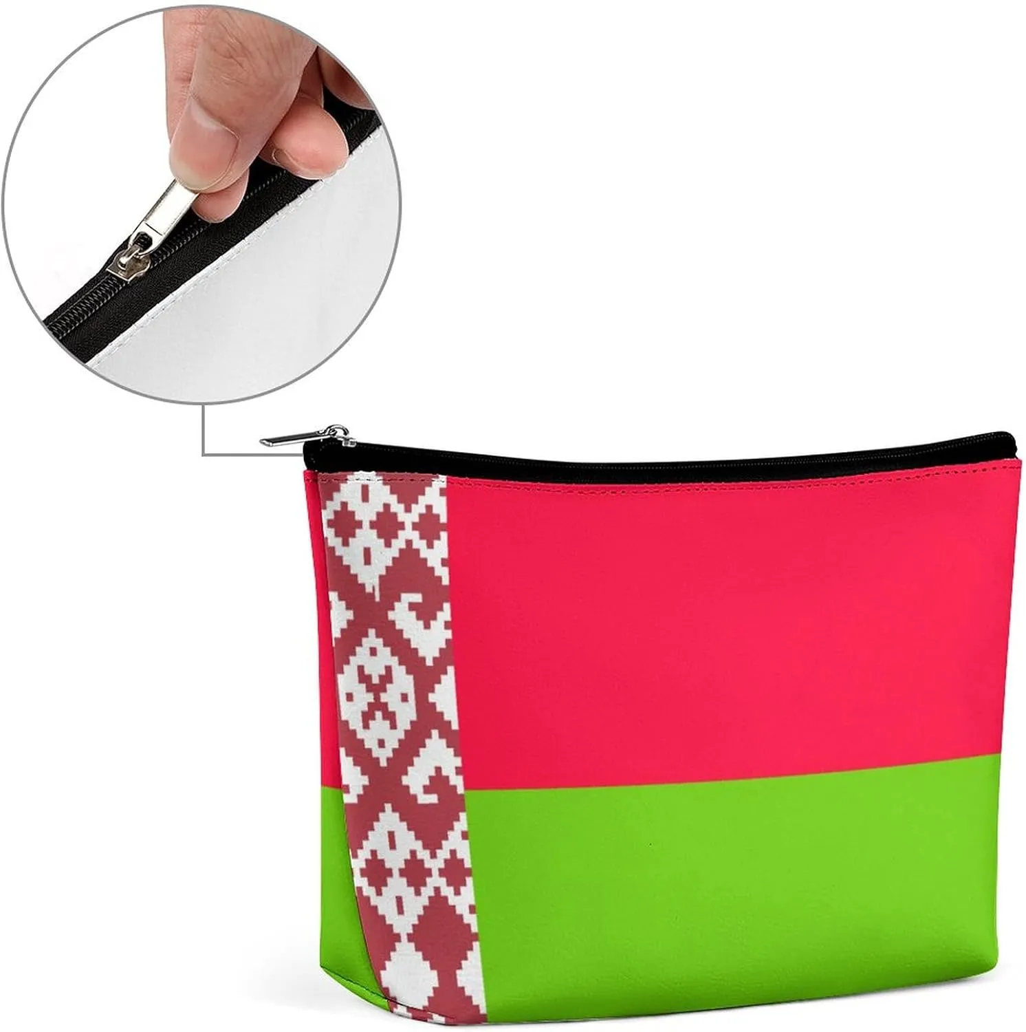 Belarus Flag Travel Cosmetic Bag Lightweight Makeup Organizer for Women