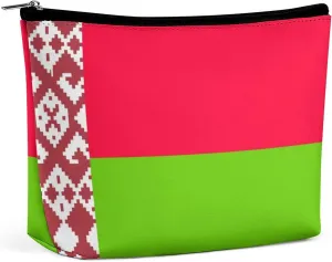 Belarus Flag Travel Cosmetic Bag Lightweight Makeup Organizer for Women