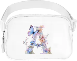 Birthday Gifts for 6 7 8 9 10 11 12 13 14 15 Year Old Girls Gift for Teen Girl Kids Belt Bag Initial Letter Fanny Pack Cute Butterfly Crossbody Bags for Daughter Sister Waist Packs, Initial A