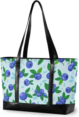 Blueberry essentials tote bags for women laptop with zipper professional tote for yoga with bolsos para mujeres