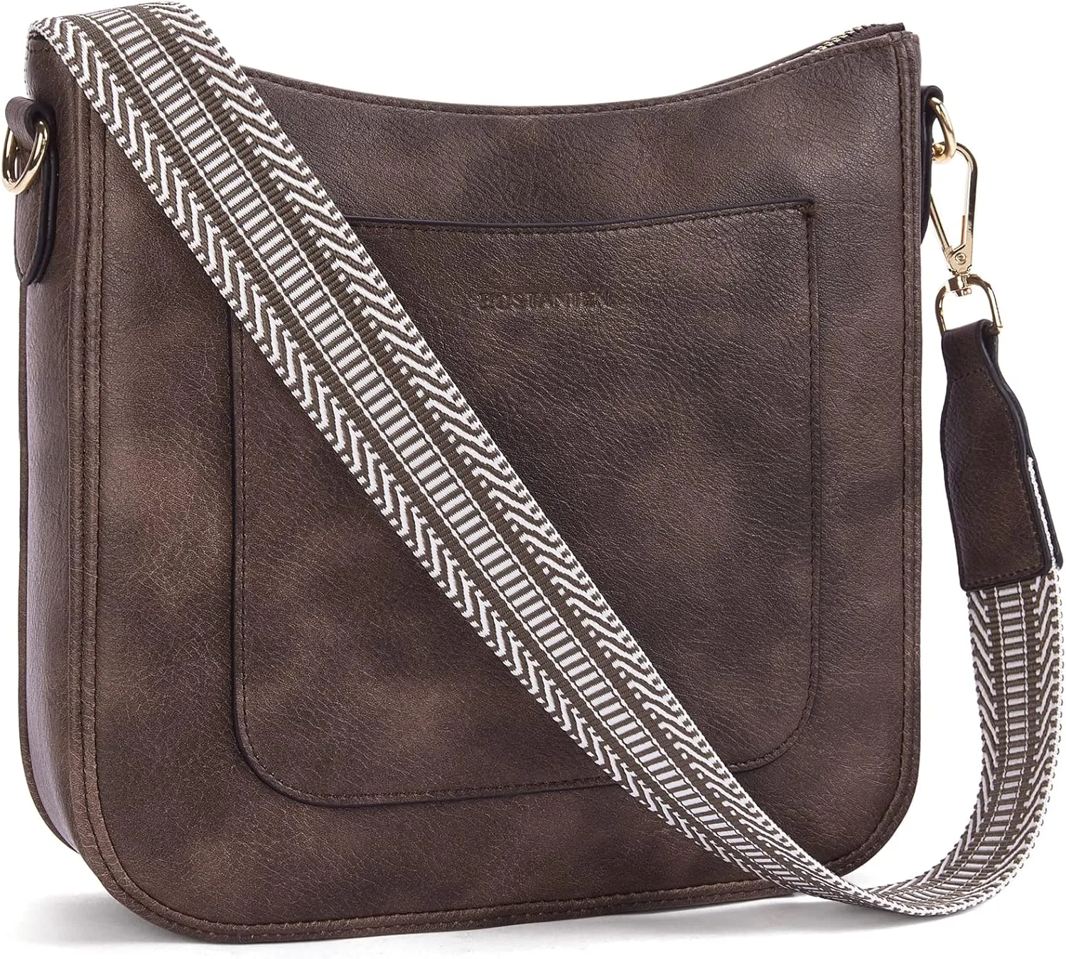 BOSTANTEN Leather Small Crossbody Bags for Women Bundle Crossbody Bags for Women Trendy Vegan Leather Hobo Handbags
