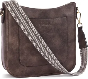 BOSTANTEN Leather Small Crossbody Bags for Women Bundle Crossbody Bags for Women Trendy Vegan Leather Hobo Handbags