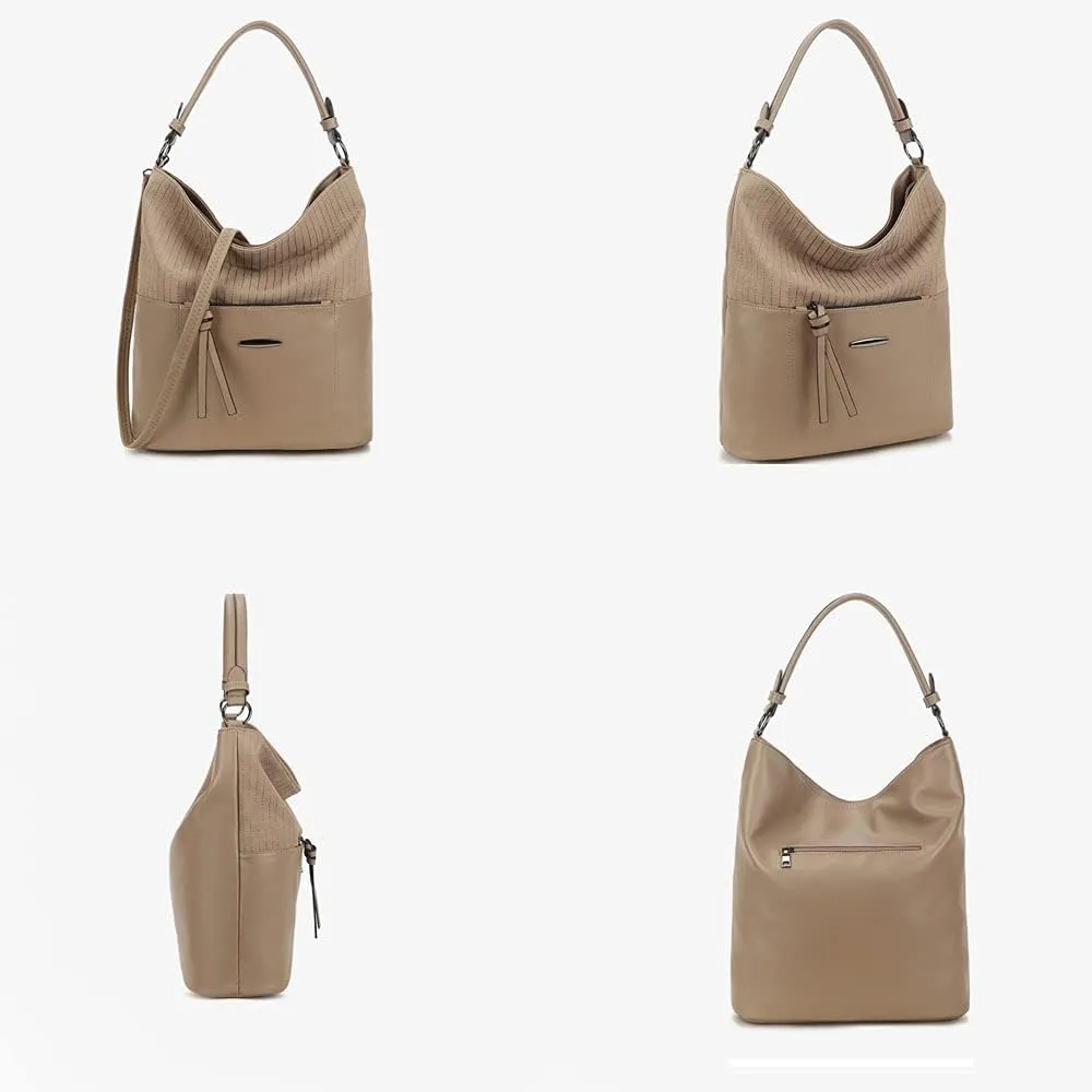 Bucket Bags for Women Elegent Chic Handbag Ladies Tote Bags Large Capacity Casual Shoulder Bag for Work School