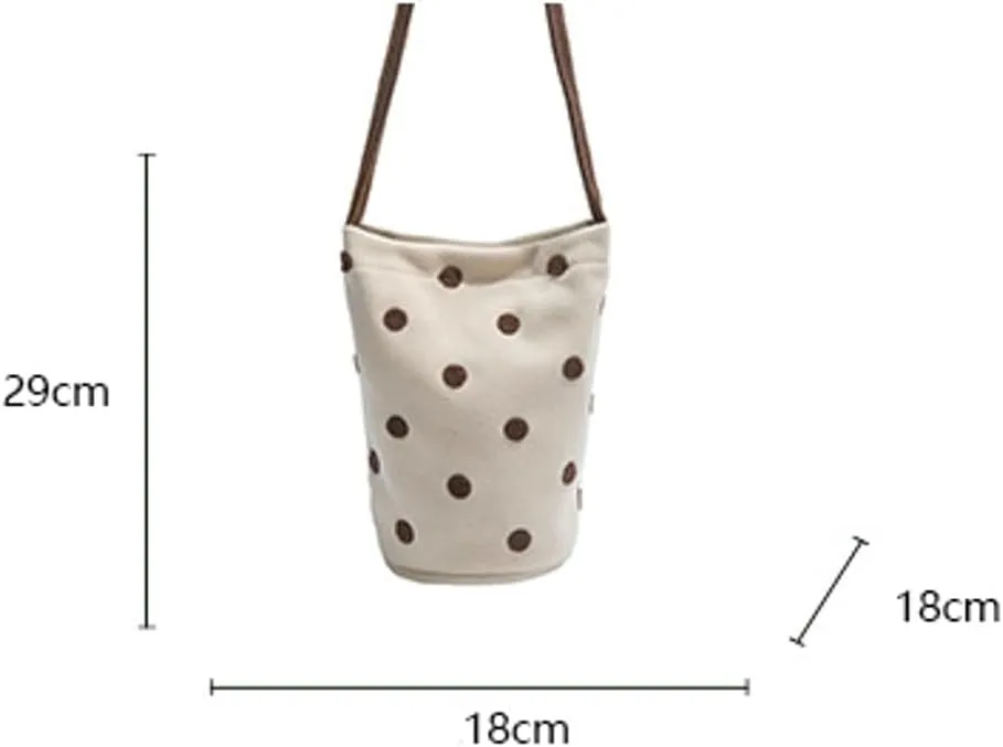 Bucket Bags for Women Fuzzy Bag Crossbody Bags for Women Slouchy Shoulder Bag Cute Bags Casual Trendy Polka Dot Bag