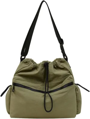 Bucket Crossbody Bag for Women Stylish Handbag Casual Nylon Shoulder Purse Top Handle Bags 2024