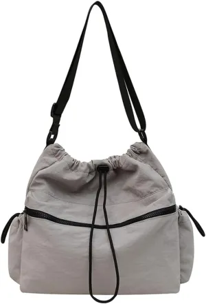 Bucket Crossbody Bag for Women Stylish Handbag Casual Nylon Shoulder Purse Top Handle Bags 2024