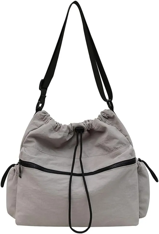 Bucket Crossbody Bag for Women Stylish Handbag Casual Nylon Shoulder Purse Top Handle Bags 2024