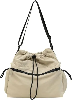 Bucket Crossbody Bag for Women Stylish Handbag Casual Nylon Shoulder Purse Top Handle Bags 2024