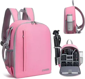 Camera Backpack Bag Professional for DSLR/SLR Mirrorless Camera Waterproof, Camera Case Compatible for Sony Canon Nikon (Color : Pink, Size : 2.0 Small)