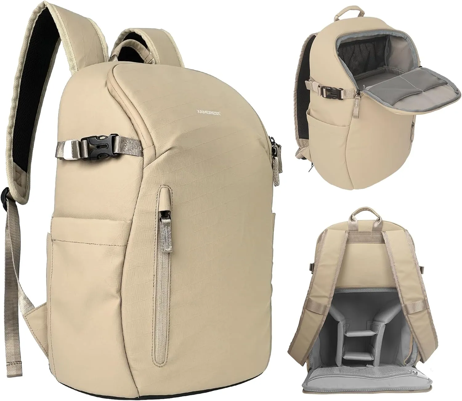 Camera Backpack Bag Professional for DSLR/SLR Mirrorless Camera Waterproof (Khaki)