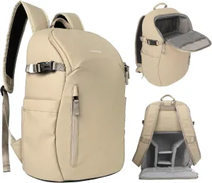 Camera Backpack Bag Professional for DSLR/SLR Mirrorless Camera Waterproof (Khaki)