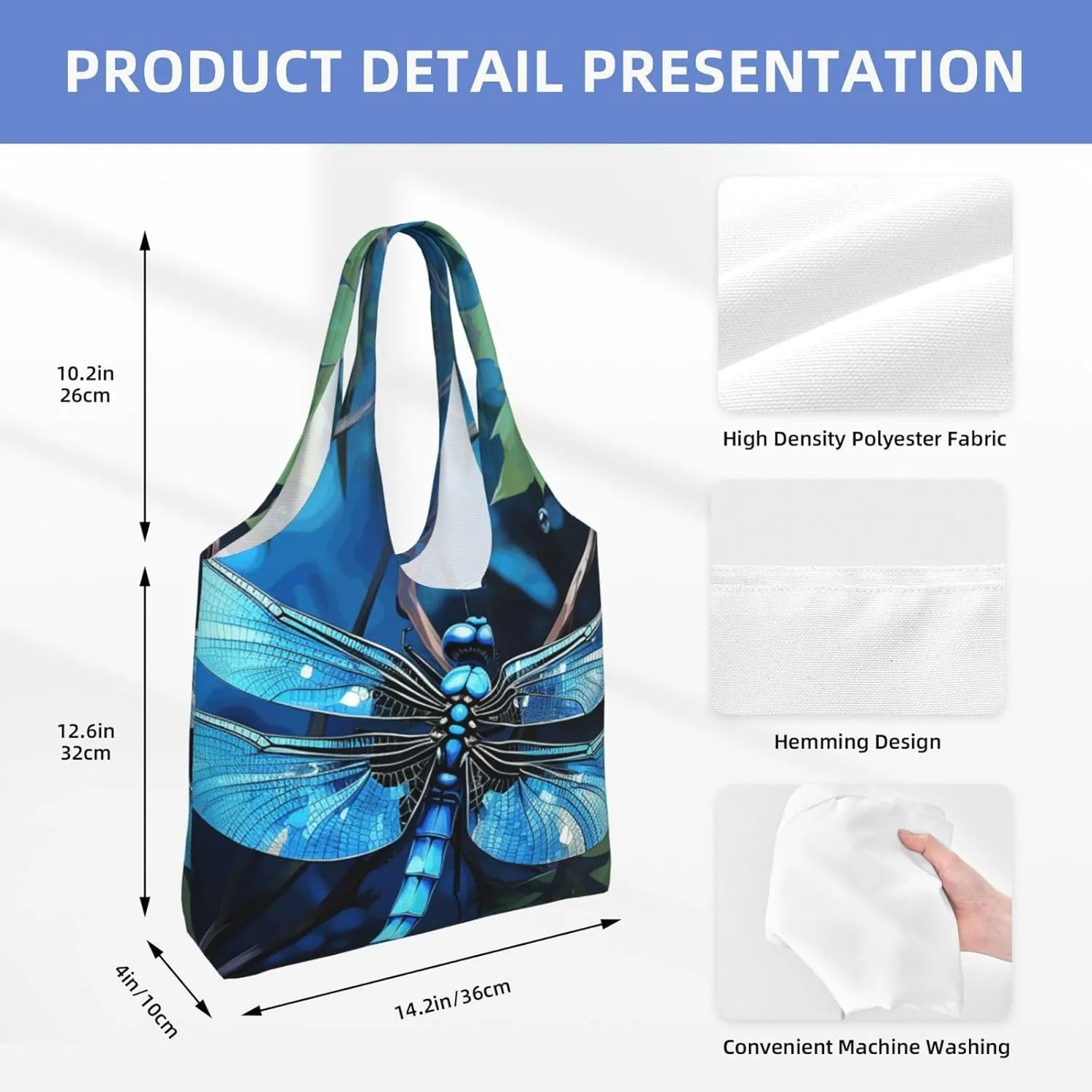 Canvas Tote Bag Reusable Grocery Bags Lightweight Handbag Border Collie Tote Bag for Shopping Cloth Bags