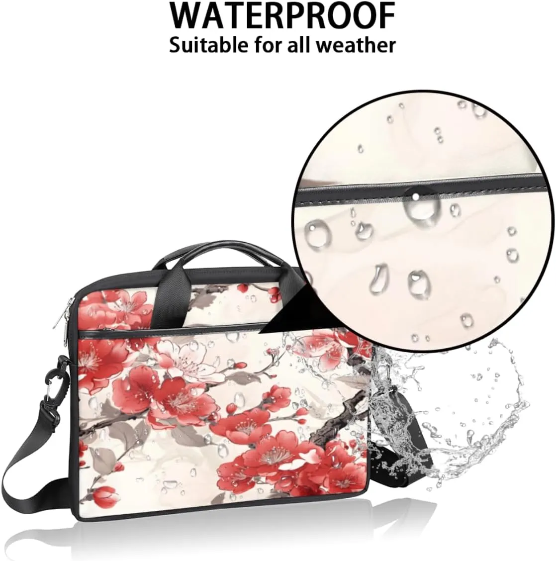 Cats Adorable Style Laptop Shoulder Bag for Tablet Computer Notebook Sleeve Messenger Carrying Case Briefcase Tote