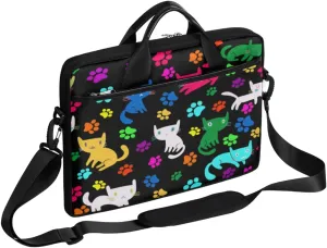 Cats Adorable Style Laptop Shoulder Bag for Tablet Computer Notebook Sleeve Messenger Carrying Case Briefcase Tote