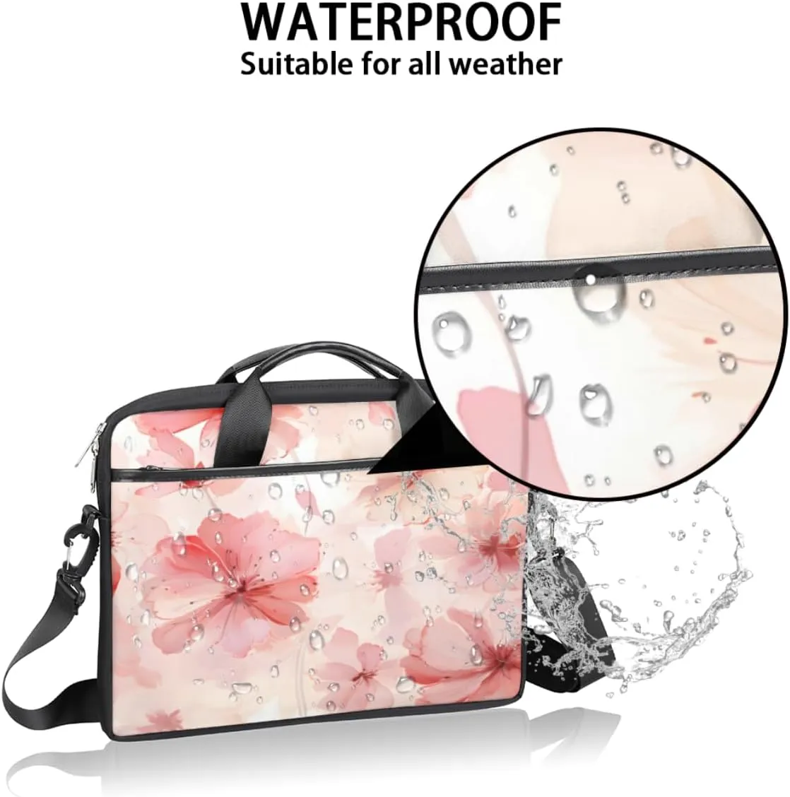 Cats Adorable Style Laptop Shoulder Bag for Tablet Computer Notebook Sleeve Messenger Carrying Case Briefcase Tote